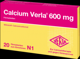 CALCIUM VERLA 600 mg Filmtabletten 20 St