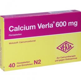 CALCIUM VERLA 600 mg Filmtabletten 40 St.