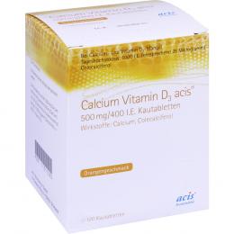 CALCIUM VITAMIN D3 acis 500 mg/400 I.E. Kautabl. 100 St Kautabletten