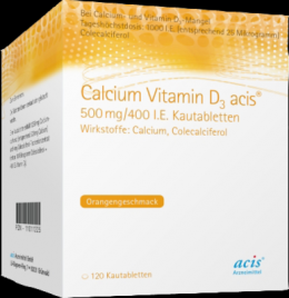 CALCIUM VITAMIN D3 acis 500 mg/400 I.E. Kautabl. 120 St