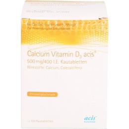 CALCIUM VITAMIN D3 acis 500 mg/400 I.E. Kautabl. 120 St.