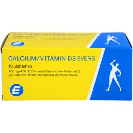 CALCIUM/VITAMIN D3 Evers 600 mg/400 I.E Kautabl. 100 St.