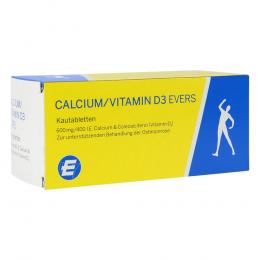 CALCIUM/VITAMIN D3 Evers 600 mg/400 I.E Kautabl. 100 St Kautabletten