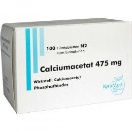 Ein aktuelles Angebot für Calciumacetat 475 mg Filmtabletten 100 St Filmtabletten Mineralstoffe - jetzt kaufen, Marke KyraMed Biomol Naturprodukte GmbH.