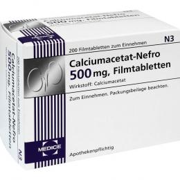 Calciumacetat-Nefro 500mg 200 St Filmtabletten