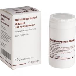 CALCIUMCARBONAT ABANTA 500 mg Kautabletten 100 St