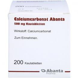 CALCIUMCARBONAT ABANTA 500 mg Kautabletten 200 St.