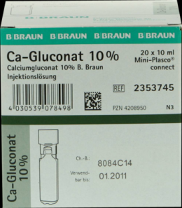 CALCIUMGLUCONAT 10% MPC Injektionslsung 20X10 ml