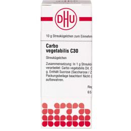 CARBO VEGETABILIS C 30 Globuli 10 g