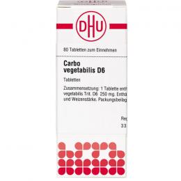 CARBO VEGETABILIS D 6 Tabletten 80 St.