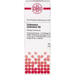 CARBONEUM SULFURATUM D 6 Dilution 20 ml