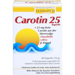 CAROTIN 25 Feingold Kapseln 40 St. (16,6 g)