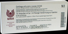 CARTILAGO articularis coxae GL D 30 Ampullen 10X1 ml
