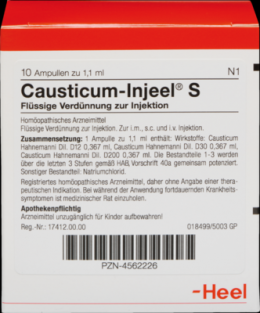 CAUSTICUM INJEEL S Ampullen 10 St