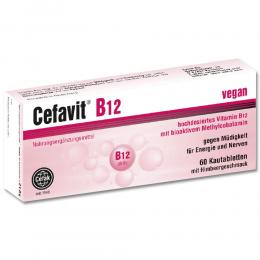 Ein aktuelles Angebot für Cefavit B12 Kautabletten mit hochdosierten Vitamin B12 60 St Kautabletten Vitaminpräparate - jetzt kaufen, Marke Cefak KG.