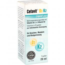 CEFAVIT D3 K2 Liquid pur Tropfen zum Einnehmen 20 ml Tropfen zum Einnehmen