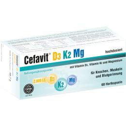 CEFAVIT D3 K2 Mg 2.000 I.E. Hartkapseln 60 St Hartkapseln