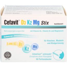 CEFAVIT D3 K2 Mg 2.000 I.E. Stix Granulat 36 St. (93,7 g)