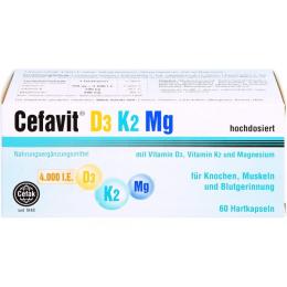 CEFAVIT D3 K2 Mg 4.000 I.E. Hartkapseln 60 St. (44,6 g)