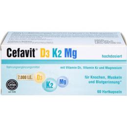 CEFAVIT D3 K2 Mg 7.000 I.E. Hartkapseln 60 St. (46,5 g)