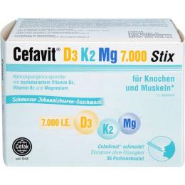 CEFAVIT D3 K2 Mg 7.000 I.E. Stix Granulat 36 St. (97,7 g)
