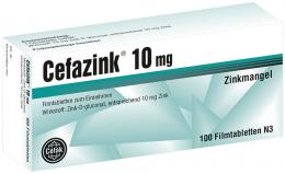 Ein aktuelles Angebot für Cefazink 10mg 100 St Filmtabletten Mineralstoffe - jetzt kaufen, Marke Cefak KG.