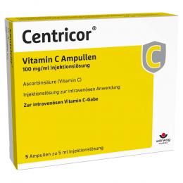 CENTRICOR Vitamin C Ampullen 100 mg/ml Inj.-Lsg. 5 X 5 ml Injektionslösung