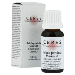 CERES Betula pendula folium Urtinktur 20 ml Tropfen zum Einnehmen