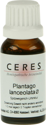 CERES Plantago lanceolata Urtinktur 20 ml