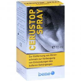 Ein aktuelles Angebot für Cerustop Ohrenöl Spray 10 ml Spray Ohrenschutz & Pflege - jetzt kaufen, Marke Bene Arzneimittel GmbH.