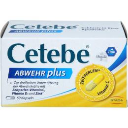 CETEBE ABWEHR plus Vitamin C+Vitamin D3+Zink Kaps. 60 St. (39,2 g)