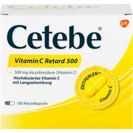 CETEBE Vitamin C Retardkapseln 500 mg 180 St.