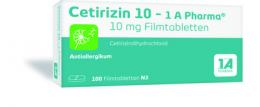 CETIRIZIN 10-1A Pharma Filmtabletten 100 St