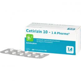 CETIRIZIN 10-1A Pharma Filmtabletten 100 St.