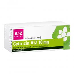 Cetirizin AbZ 10 mg 20 St Filmtabletten