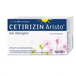 CETIRIZIN Aristo bei Allergien 10 mg Filmtabletten 100 St Filmtabletten