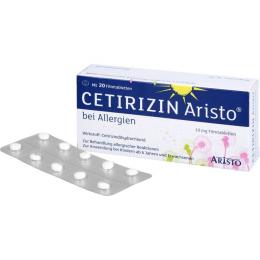 CETIRIZIN Aristo bei Allergien 10 mg Filmtabletten 20 St.