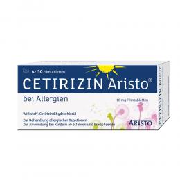 CETIRIZIN Aristo bei Allergien 10 mg Filmtabletten 50 St Filmtabletten