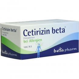 Ein aktuelles Angebot für Cetirizin beta 100 St Filmtabletten Innere Anwendung - jetzt kaufen, Marke betapharm Arzneimittel GmbH.