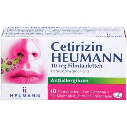 CETIRIZIN Heumann 10 mg Filmtabletten 10 St.