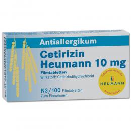 Ein aktuelles Angebot für Cetirizin Heumann 10mg Filmtabletten 100 St Filmtabletten Innere Anwendung - jetzt kaufen, Marke HEUMANN PHARMA GmbH & Co. Generica KG.