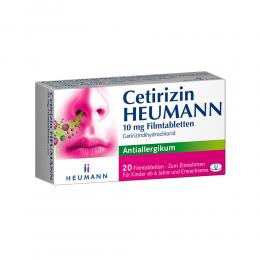 Ein aktuelles Angebot für Cetirizin Heumann 10mg Filmtabletten 20 St Filmtabletten Innere Anwendung - jetzt kaufen, Marke HEUMANN PHARMA GmbH & Co. Generica KG.