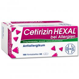 Cetirizin Hexal bei Allergien 100 St Filmtabletten
