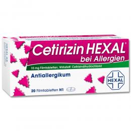 Ein aktuelles Angebot für Cetirizin Hexal bei Allergien 20 St Filmtabletten Innere Anwendung - jetzt kaufen, Marke Hexal AG.