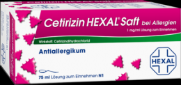 CETIRIZIN HEXAL Saft bei Allergien 75 ml