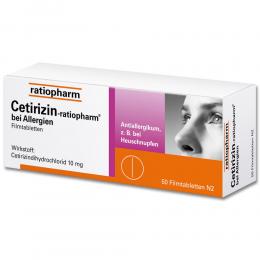 Ein aktuelles Angebot für Cetirizin-ratiopharm® bei Allergien 10 mg Filmtabl. 50 St Filmtabletten Innere Anwendung - jetzt kaufen, Marke ratiopharm GmbH.