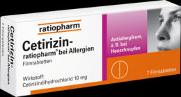 CETIRIZIN-ratiopharm bei Allergien 10 mg Filmtabl. 7 St