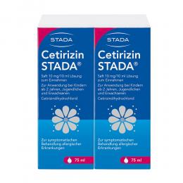 Cetirizin STADA Saft 10mg/10ml Lösung z Einnehmen 150 ml Lösung zum Einnehmen