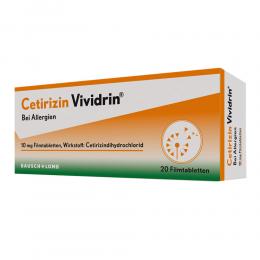 Cetirizin Vividrin 10 mg Filmtabletten bei Allergien 20 St Filmtabletten