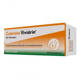 Cetirizin Vividrin 10 mg Filmtabletten bei Allergien 50 St Filmtabletten